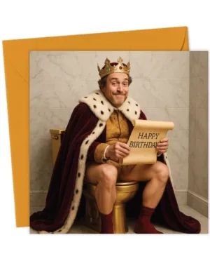 Toilet Throne King - Funny Face Swap Card for Him