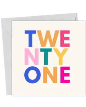 Twenty One Birthday Card