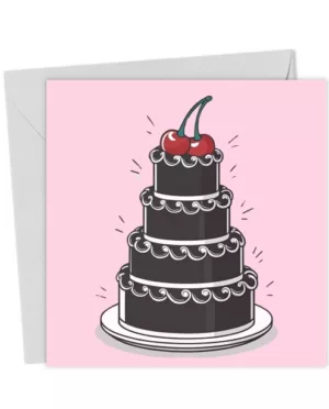 Vintage Retro Lambeth Wedding Cake Card - Wedding & Engagement Card