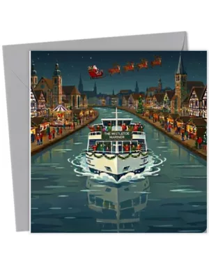 We Wish You a Merry Cruise-mas - The perfect card for a river cruiser!