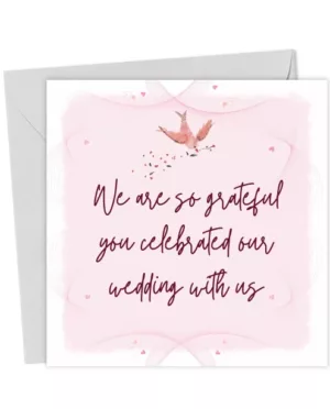 Wedding Thank You Card – We Are So Grateful You Celebrated With Us
