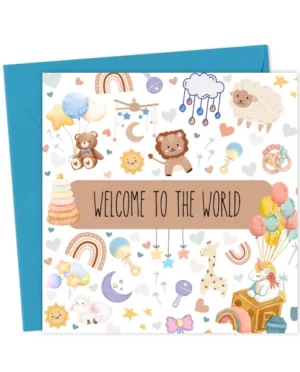 Welcome to the world, new baby card