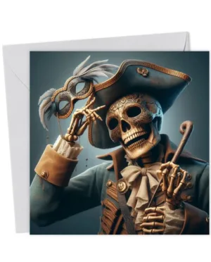 Well Groomed Skeleton - Greetings Card