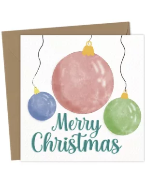 Xmas Bauble Merry Christmas card