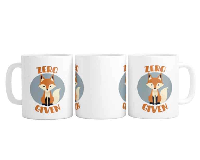 No fucks given - cute & funny fox pun - Mug